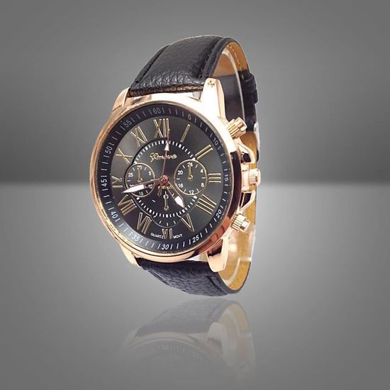 Montre Geneva Quartz Unisexe à Cadran Chiffres Romains - Neuf Avec Écrin Et Étiquettes - 3 Modèles Au Choix