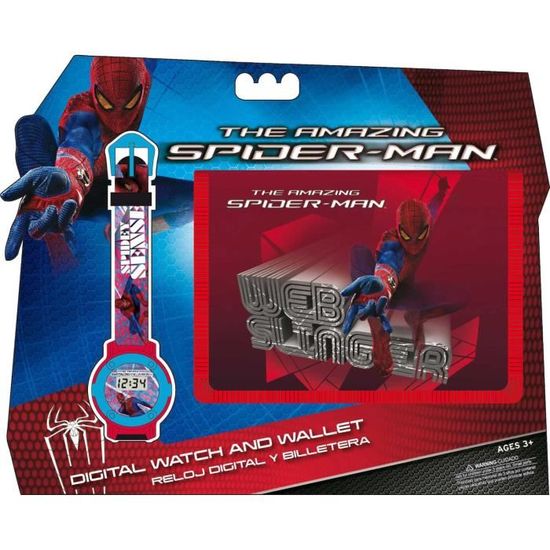 Portefeuille Vintage Enfant Spider-Man 3 (2008) - Nylon Rouge Et Bleu, Double Pli, En Très Bon état