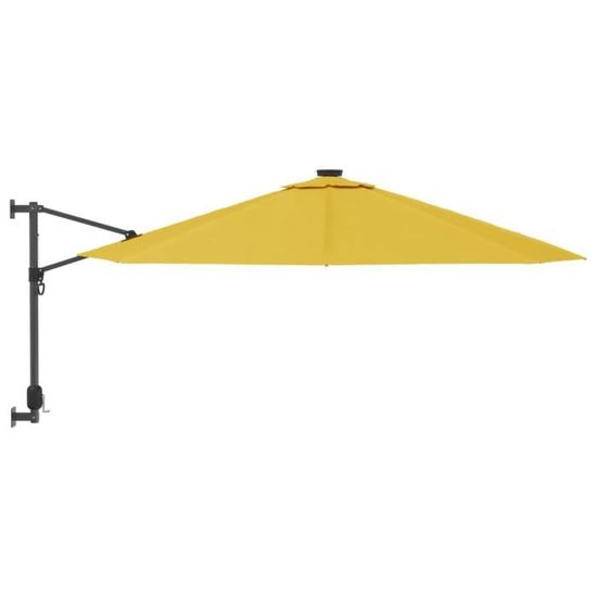 Parasol Ambiance Ø 220 Cm – Jaune – Orientable, Housse De Transport Incluse – Pour Jardin, Terrasse