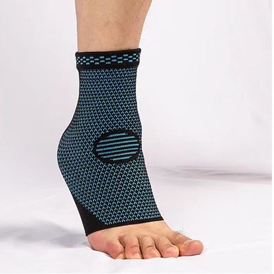 Chevillière De Compression élastique - Taille L - Vert - Pour Maintien Et Protection De La Cheville