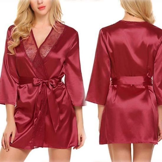 Robe de chambre unie pour homme • Only Satin