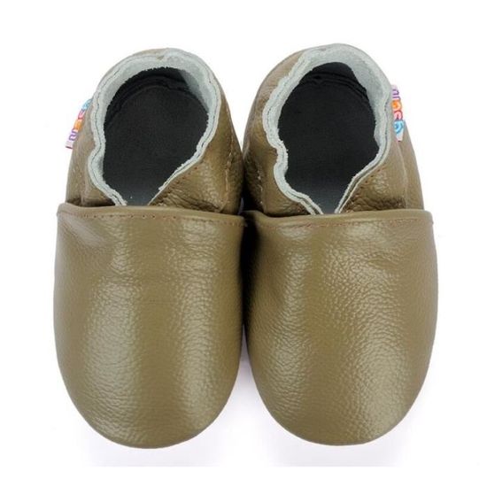 Antidérapantes 0-24 mois MARITONY Chaussons pour bébé fille garçon Semelles en daim Chaussures dapprentissage en cuir souple 