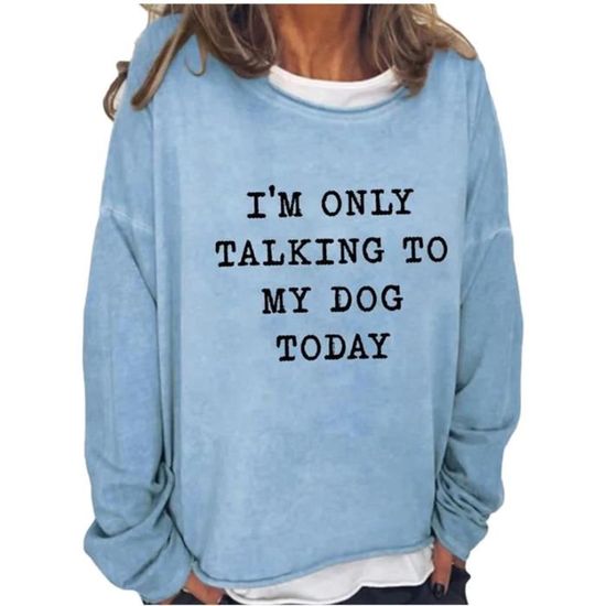 Sweat-shirt Los Angeles Femme Oversize - Pull Col Rond Manches Longues Vintage Basique