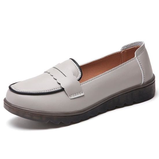 Mocassins Femme Bateau Vintage - Rouge, Taille 39, Semelle Antidérapante, Confortables - 10