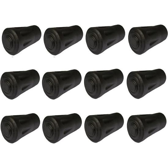 Embouts Caoutchouc Pour Bâtons Marche Nordique - Lot 12 Pièces Diamètre 10mm