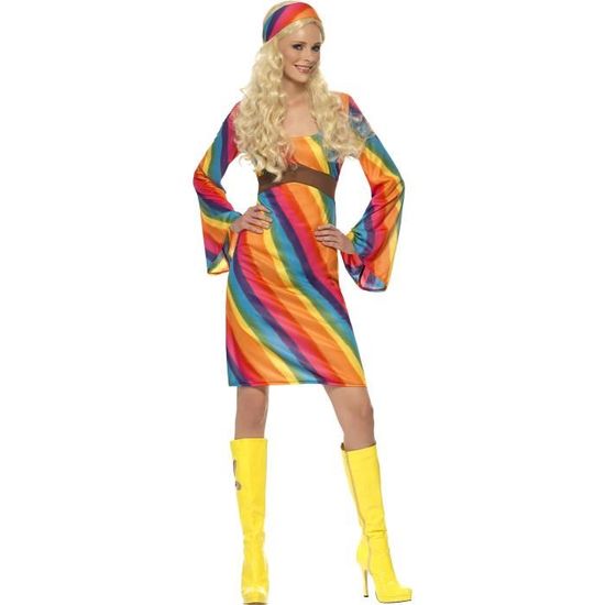 Femmes 60 s 70 s Tie Dye Hippie Costume Déguisement Hippie Costume Par Smiffys 