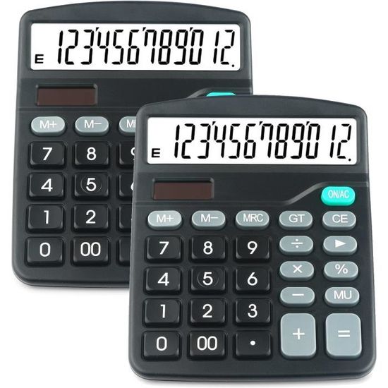 Calculatrice De Bureau Fonction Standard à 12 Chiffres Noir Calcula Calculatrice De Bureau Fonction Standard A 12 Chiffres