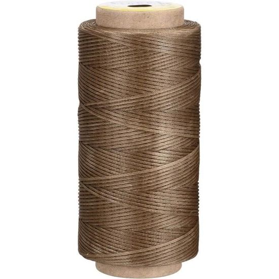 Fil à Coudre Cuir Ciré Polyester - 100 M - Pour Maroquinerie, Réparation, Reliure - Diamètre 0.5mm