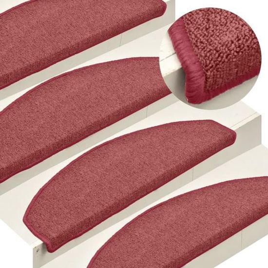 sarben Lot de 15 tapis d'escalier antidérapants avec envers adhésif en