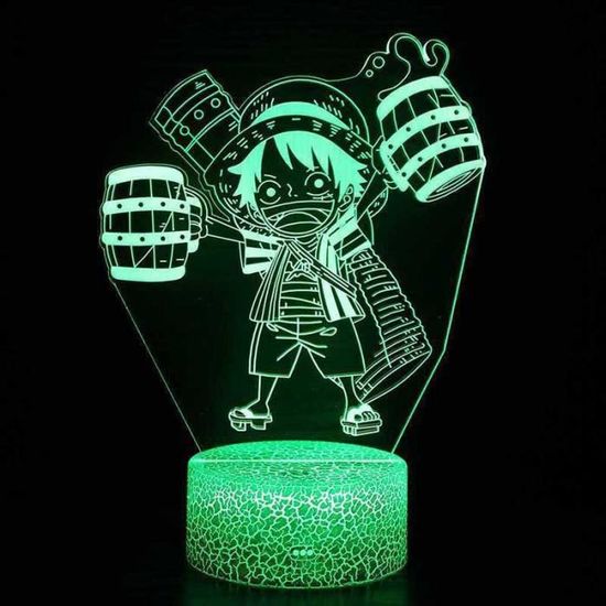 Enfant 3D colorée LED télécommande tactile cadeau de Noël créatif lampe de table 7 Couleurs - Les dessins animés #17