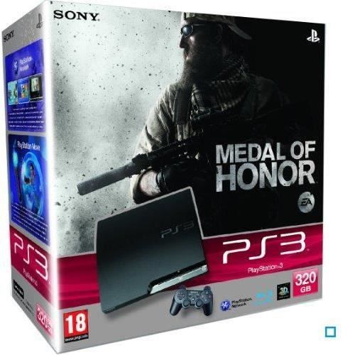 Console Salon - Sony - PS3 Slim - 320 Go - Noir - Pack Avec Medal Of Honor