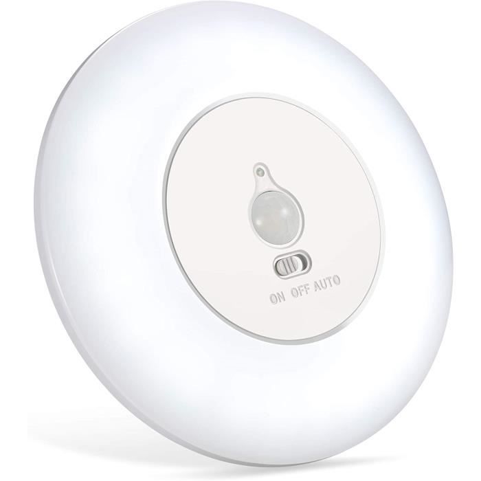 Plafonnier LED Avec Détecteur De Mouvement – Lumière Sans Fil à Piles + Télécommande Pour Couloir, Placard, Salle De Bain