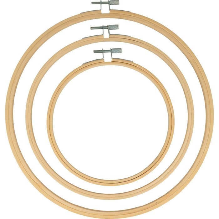 Anneaux de broderie 3 tailles - Artémio Marron