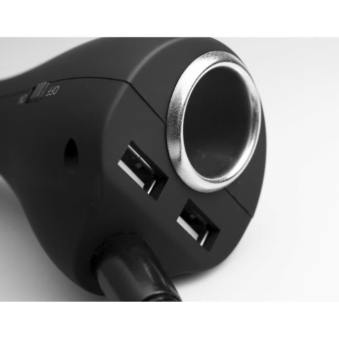 Support universel pour voiture, réglable pour toutes les tailles de téléphones portables avec double chargeur