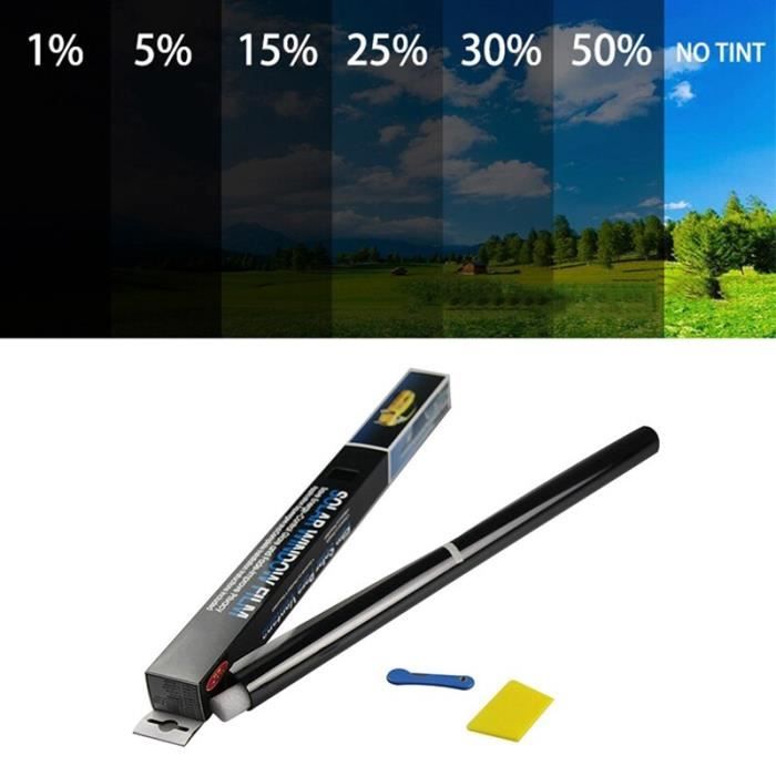 Autocollant de Protection solaire avec grattoir - 300x50cm, teinte de vitres de voiture, - Modèle: 35 Percent Clear - ANQCFSYA01514