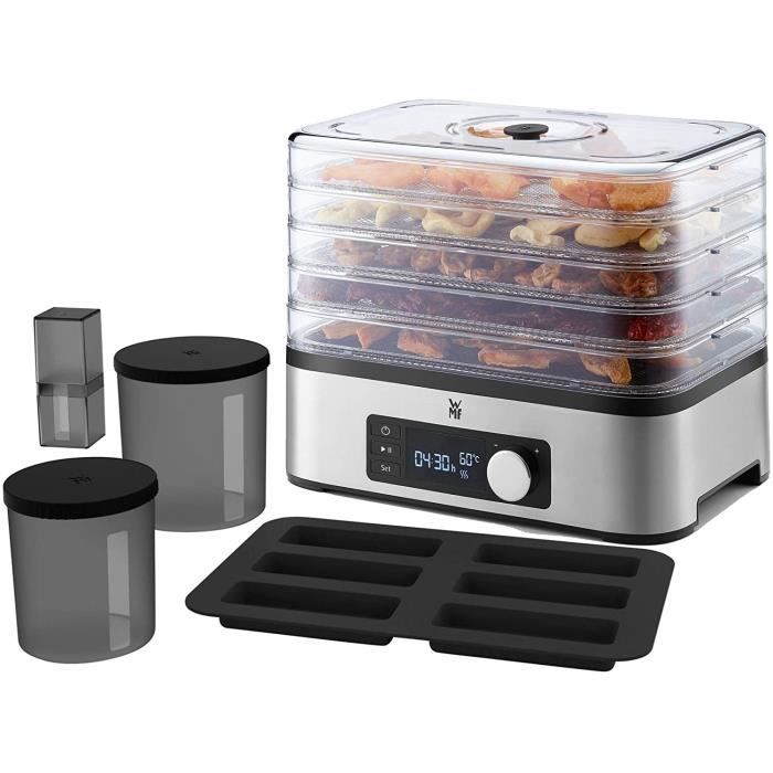 DESHYDRATEUR D ALIMENTS WMF KITCHENminis Déshydrateur Inox Cromargan 5 Plateaux Sans BPA Programmable Fruits Séch&22