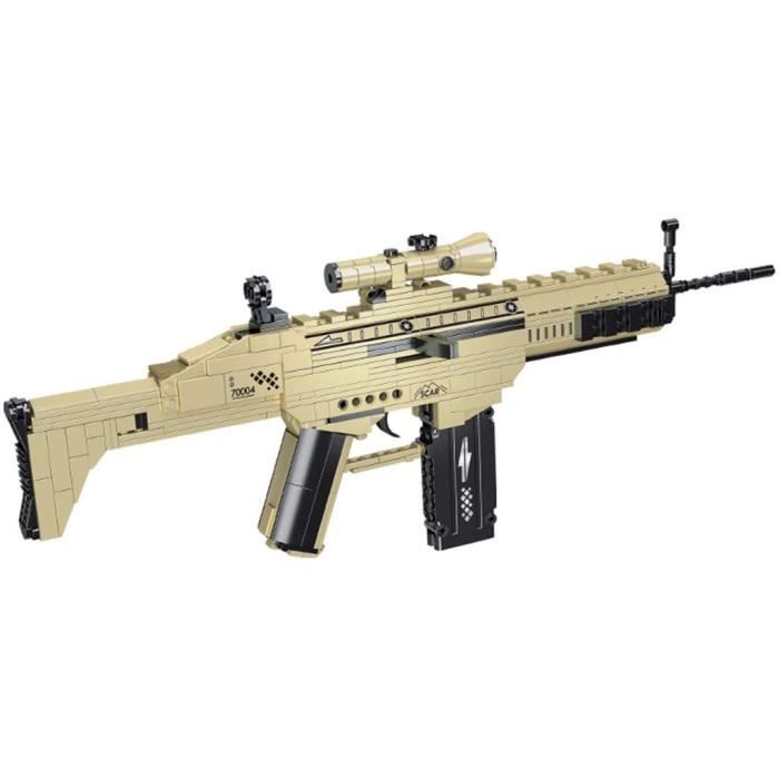 Jouets Technic Pistolet Blocs de Construction385 Pièces Jouets d'Armes à Feu Arme Militaire de Tir Blaster de Fusil dassaut avec B