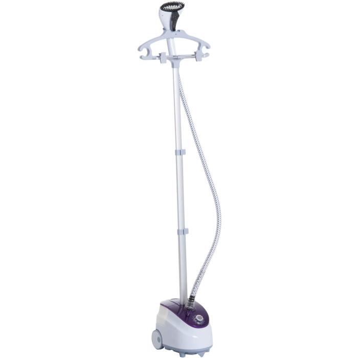 Défroisseur vapeur vertical défroisseur à vêtements 1,8 L 1800 W débit vapeur 30g/min tige telescopique blanc violet
