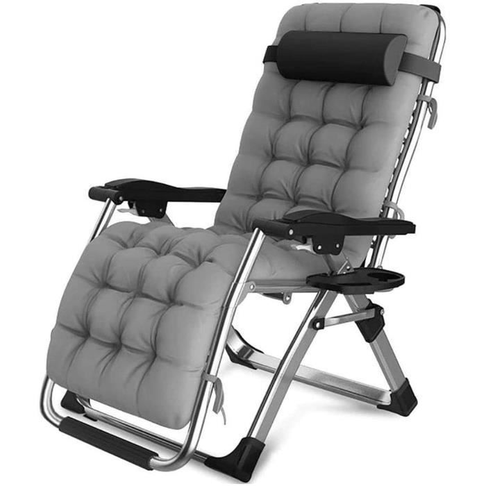 Chaise de jardin DQCHAIR Fauteuil de Banquette de terrasse très Large, inclinable, réglable en Hauteur, Confortabl1