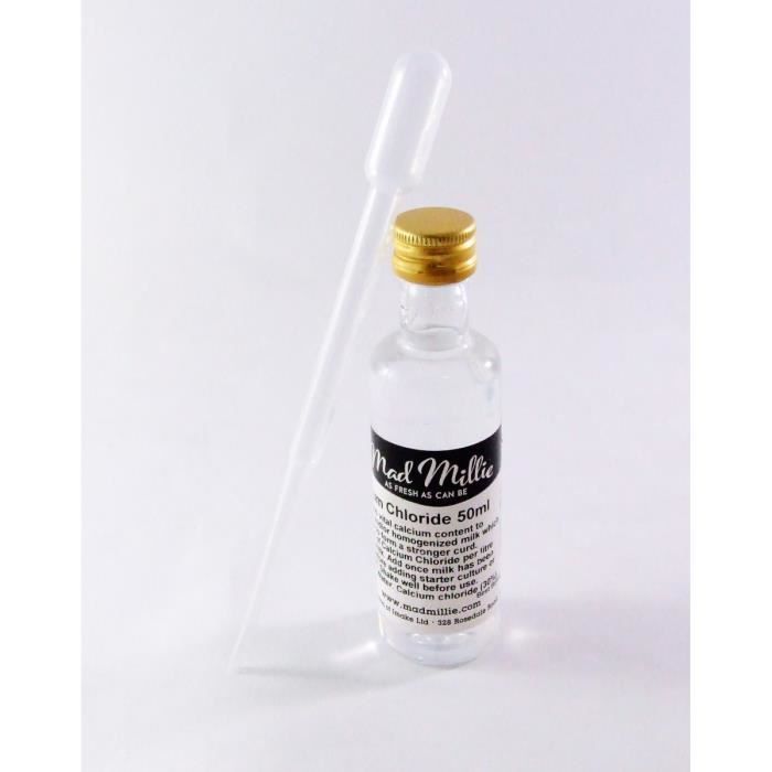 Chlorure de Calcium 50 ML + Pipette jetable 2 ML - Fabrication Fromage