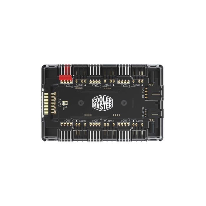 Cooler Master MASTERFAN ARGB / PWM Hub, 6 ports pour éclairage RVB adressable avec PWM (1 à 6 ARGB PWM HUB)