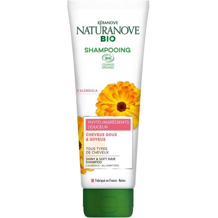 NATURANOVE Shampoing au calendula tous types de cheveux - Bio - 250 ml