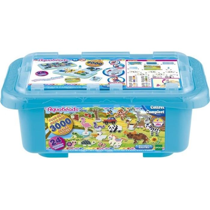 AQUADEADS Perles à coller - La box Safari - 31389 - Loisir créatif