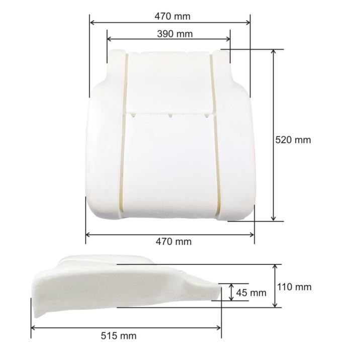 Mousse pour assise de siège Mercedes Sprinter