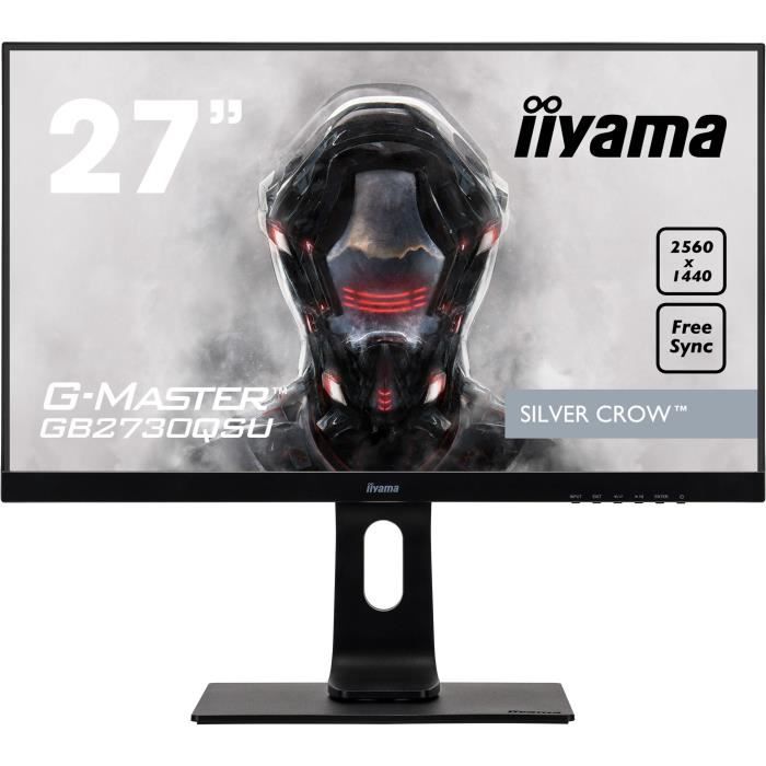 Écran PC Gamer - IIYAMA GB2730QSU-B1 - 27" WQHD - Dalle TN - 1 ms - 75 Hz - DisplayPort / HDMI / DVI - AMD FreeSync