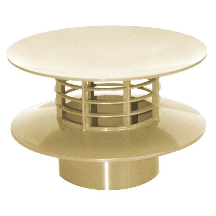 Extracteur statique ø 100 mm chapeau de ventillation, couleur sable.