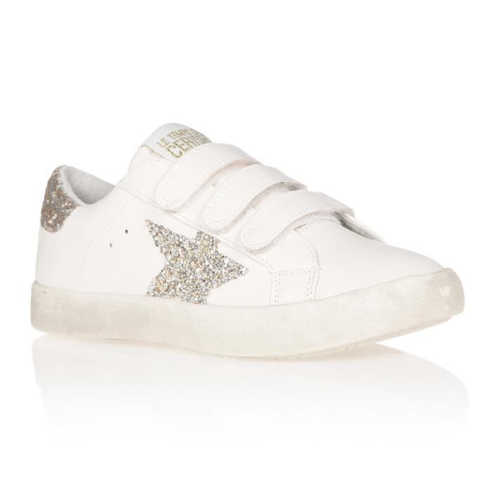 Baskets Sportswear LE TEMPS DES CERISES Synthétique 'City Scratch' Blanc Fille