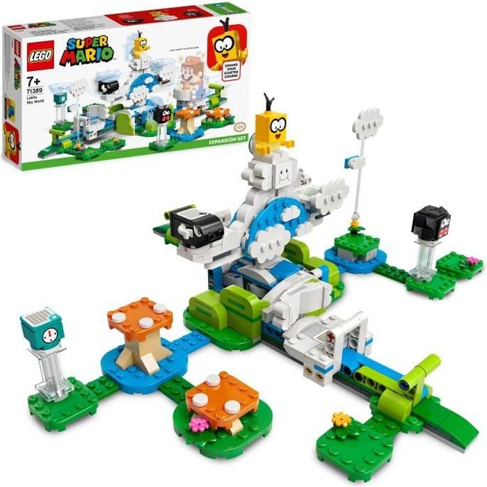 LEGO® 71389 Super Mario Ensemble d’Extension Le Monde du Ciel de Lakitu, Jouet pour Enfants de 7 ans, Jouet à Collectionner