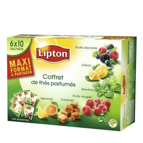 Lipton, Coffret thés parfumés, 60 sachets
