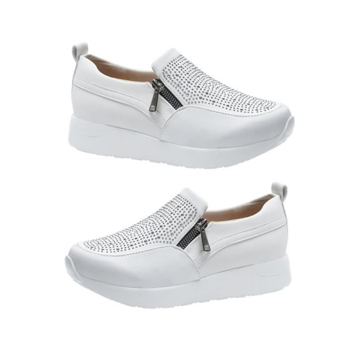 1 paire de chaussures de sport décontractées à bouche peu profonde délicates baskets incrustées de FITNESS SHOES - TRAINING SHOES