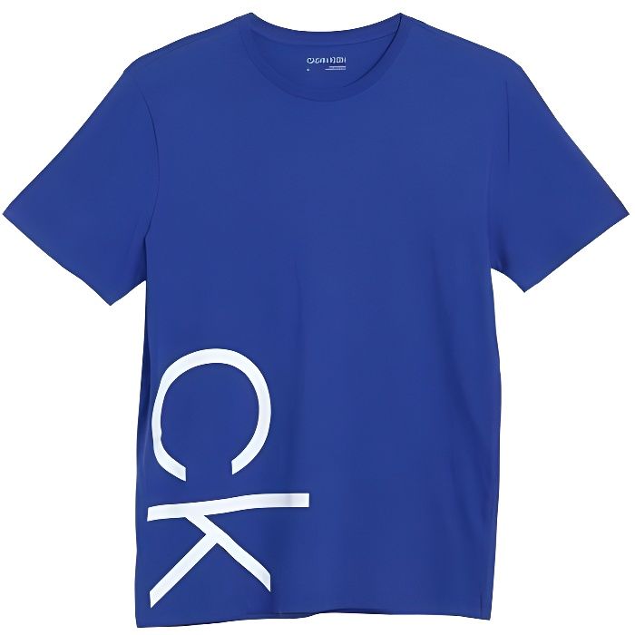 Calvin Klein Side Logo T-Shirt Homme Bleu Marine