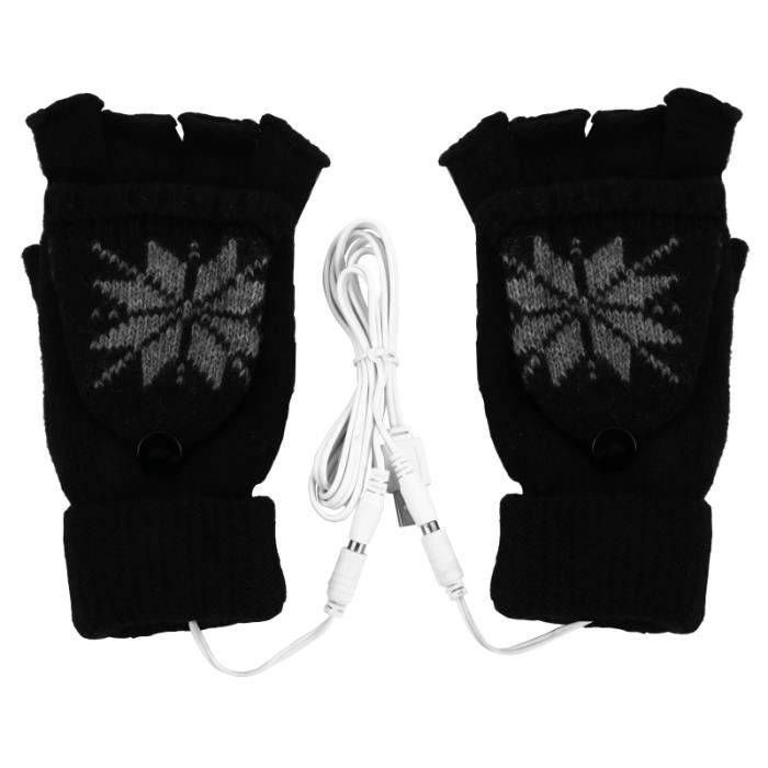 2pcs Gants Mode Chic Beaux Unisexe USB Mitten pour Femmes Hommes SOUS-GANTS THERMIQUES - GANTS THERMIQUES