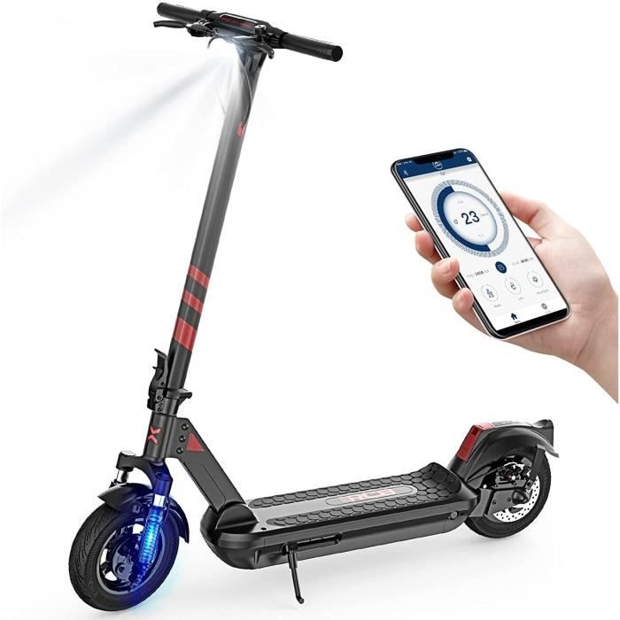 Rcb trotinette electrique pliable ,grande batterie 10.0ah, double absorption des chocs,mode 3 vitesses, écran lcd