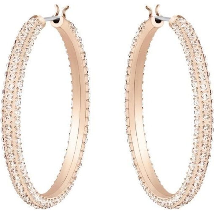Boucles d'oreilles Swarovski Stone Hoop rosées