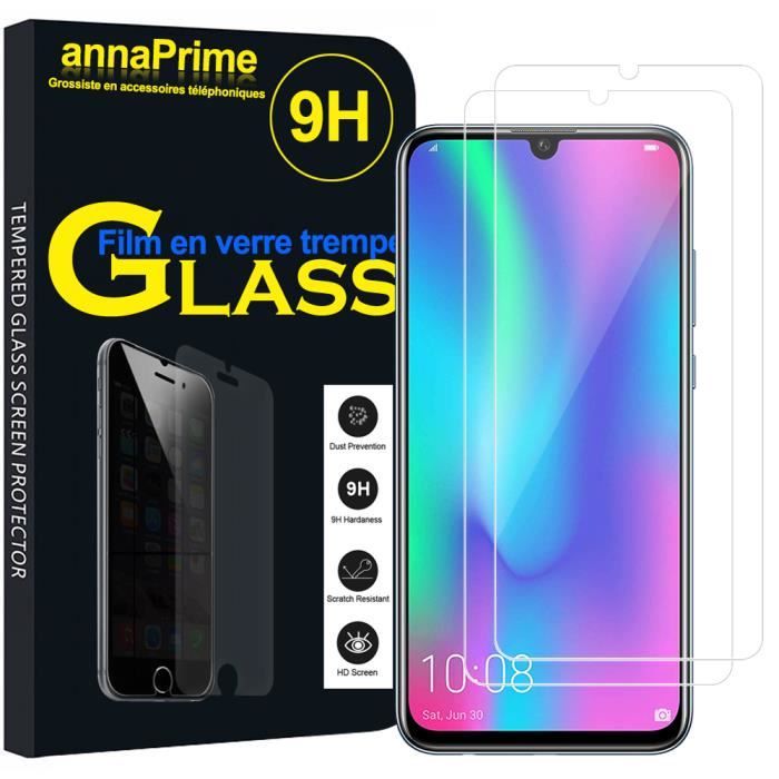 Pour Huawei Honor 10 Lite 6.21-: Lot / Pack de 2 Films de protection d'écran Verre Trempé