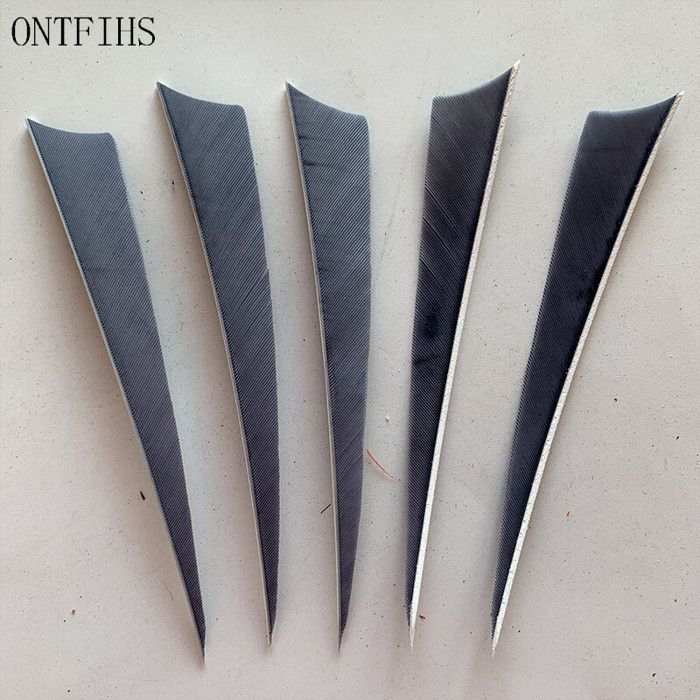 PATIKIL Plumes de flèche, Lot de 100 1,65 Pouce Flèche Plumes de flèche de tir à l'arc en Plumes de Bouclier pour Le Bricolage, Tir sur Cible, Noir
