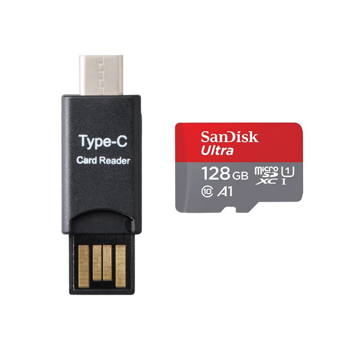 Sandisk ultra Micro SD SDXC TF carte 140MB/ Classe 10 U1 A1 Adaptateur SD et lacteur MICRO SDXC TYPC C inclus - vue 2