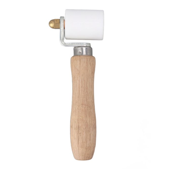 Rouleau à Couture Et Pliage En Bois De Hêtre - 14,5x4x3,5 Cm, Pour Cuir, Matelassage Et Travaux Manuels