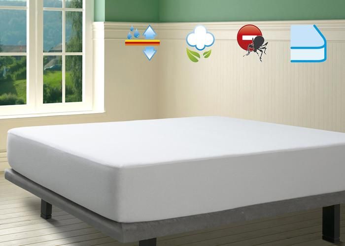 Protège-matelas - SAVEL - 135x190/200cm - Imperméable - Anti-acariens - 100% coton
