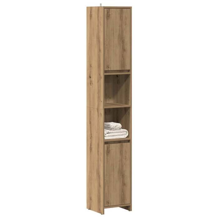 vidaXL Armoire de salle de bain chêne artisanal 30x30x1835 cm 856065