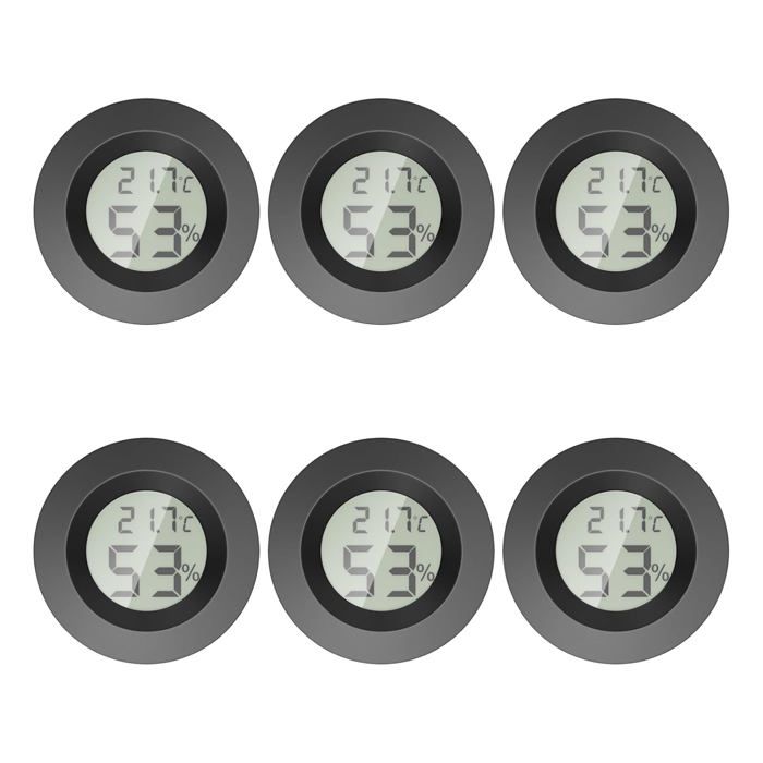 Comparer les prix de Thermometre Hygrometre Interieur Mini Digital Thermomètre Hygromètre Intérieur Rond Temperature THERMOMETRE - HYDROMETRE(6Pc)