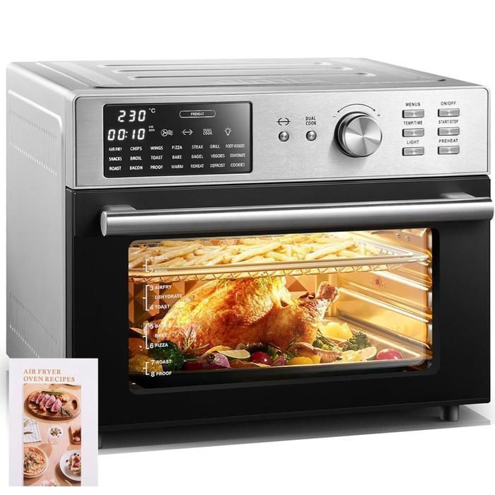 Mini four intelligent - Four à air - 230℃ MAX/30L/6 Résistances - 21 programmes - Cavité en acier inoxydable - Déshydratation - Azmsary