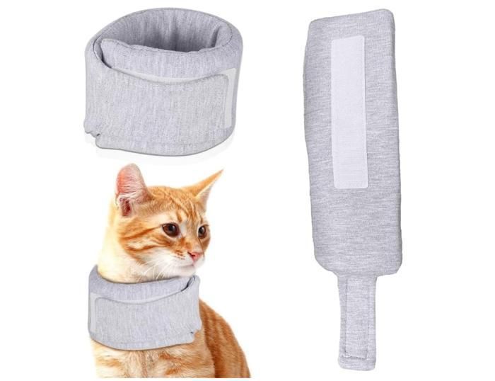 Meilleurs prix pour Collerette pour Chat - RNEMITERY - Réglable - Doux - Tour de Cou 26-33 CM - Gris