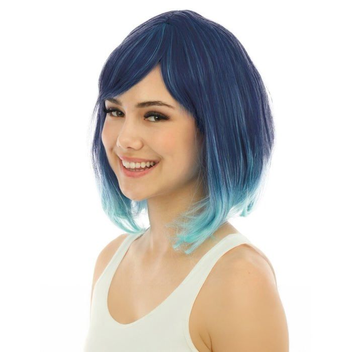 Demi-perruque Synthétique 40 Cm – Blond Cuivré Clair Et Chocolat – Neuf Avec étiquettes