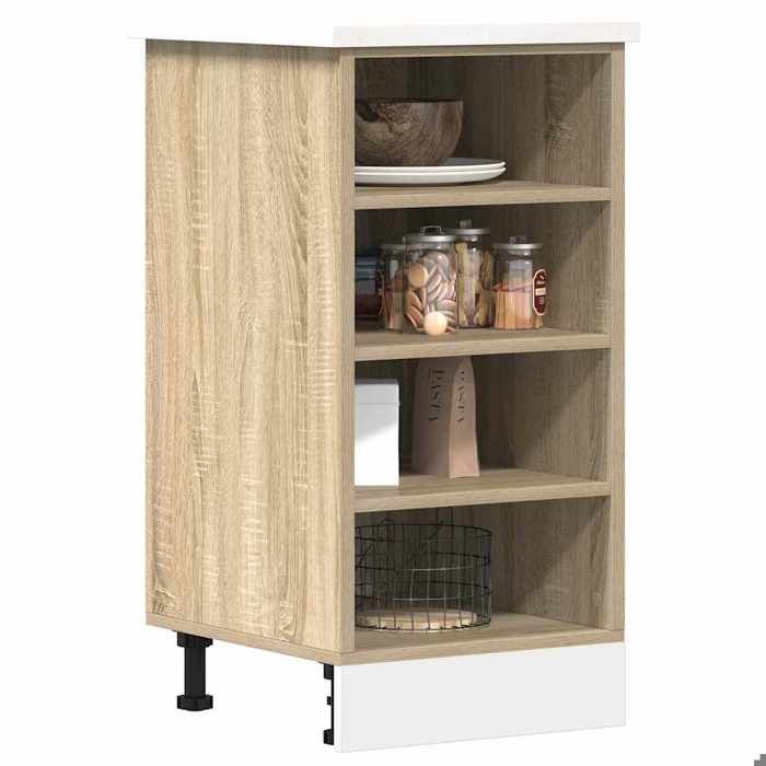 (Brun) Armoire basse Riga chêne sonoma 40x445x815 cm 421234