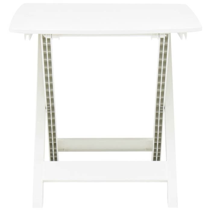 （Blanc） Table pliable de jardin design balcon 4 places - Blanc 79x72x70 cm Plastique SOLDES57177